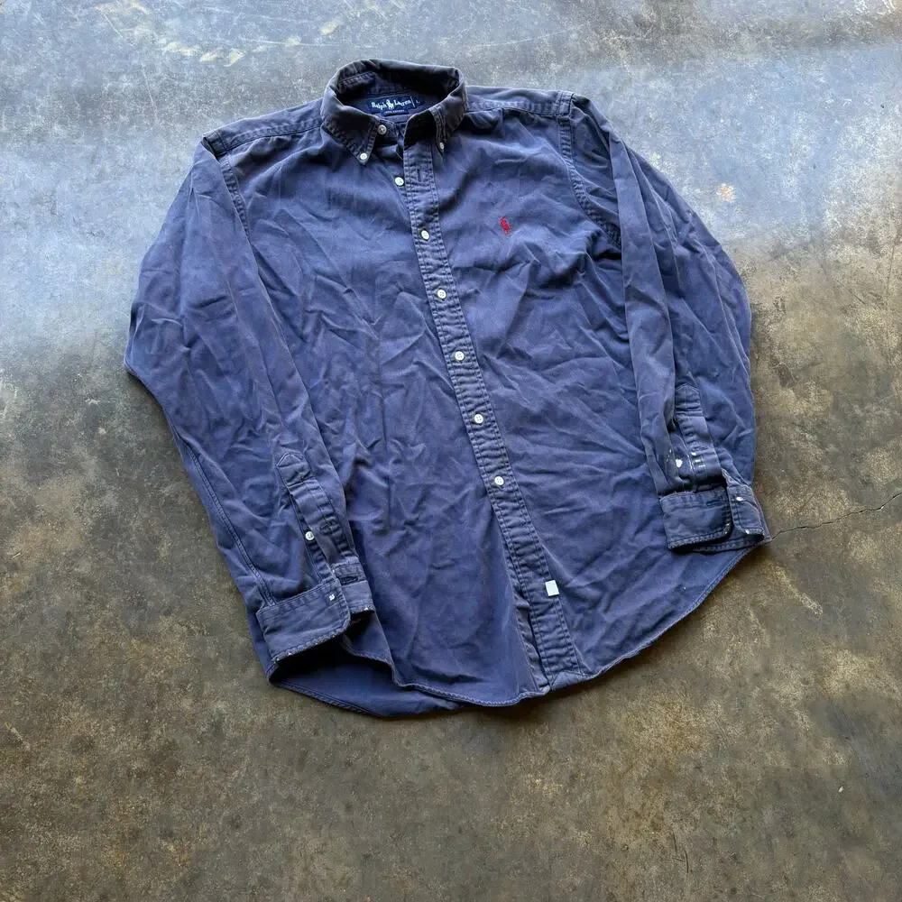 Vintage 90s Faded Polo Ralph Lauren‎ Cotton Shirt